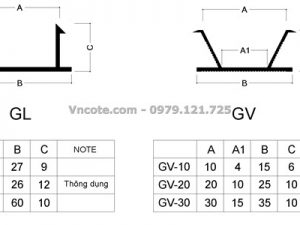 Nẹp chỉ âm tường GV-10-min