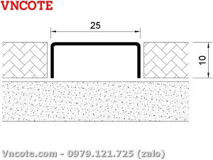 Kích thước nẹp chữ U25 inox