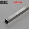Nẹp U10x10 màu trắng xước