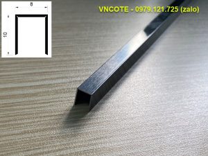 Nẹp inox chữ U8x10 màu đen xước