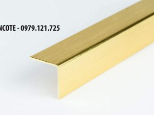 Nẹp inox chữ V20 màu vàng bóng