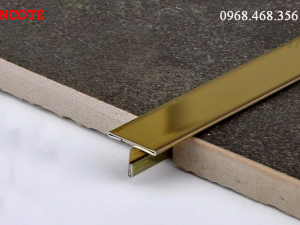 Nẹp inox chữ T15 màu vàng bóng