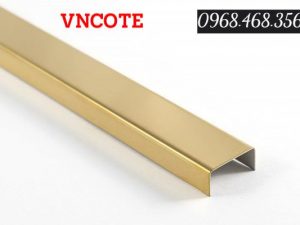 Nẹp inox U15x10 màu vàng bóng
