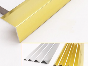 Nẹp inox chữ V25 màu vàng bóng