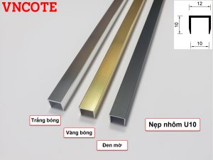 nẹp nhôm U10mm