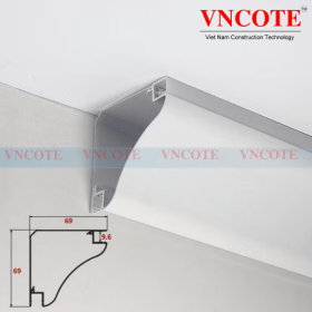 Bản vẽ kỹ thuật phào chỉ led góc V chiếu sáng hai hướng VN COTE