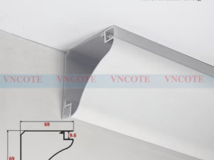 Bản vẽ kỹ thuật phào chỉ led góc V chiếu sáng hai hướng VN COTE