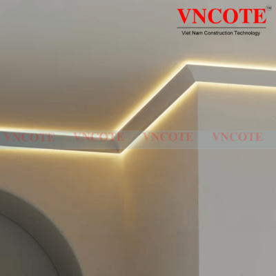 Hiệu ứng ánh sáng phào chỉ led góc V - VN COTE
