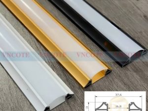 Phào chỉ LED nhôm LH3-LED-W-3.0 màu trắng, vàng, đen kèm bản vẽ kỹ thuật