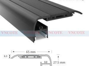 Nẹp LED cầu thang NPL-LED-B-3.0 VNCOTE - Nẹp nhôm chống trượt mũi bậc có khe LED