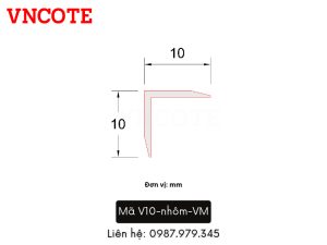 Nẹp nhôm V10 màu vàng mờ
