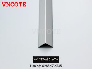 Nẹp nhôm V15 màu trắng mờ