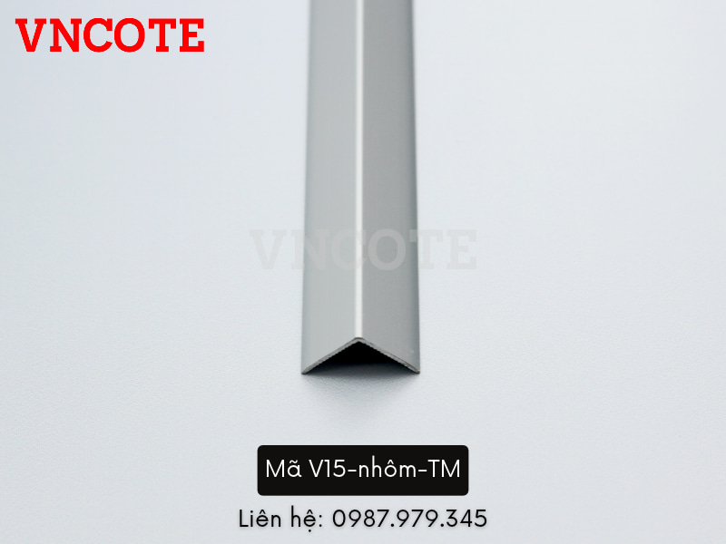 V15-nhôm-TM Nẹp nhôm V15 màu trắng mờ